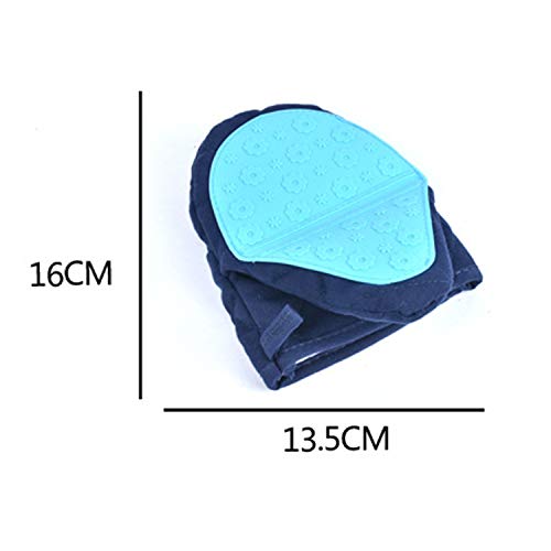 Agradable al tacto de silicona caliente sostenedor de pote Grip Horno Pinch Guantes resistentes a los mitones del dedo de la lengüeta del protector de calor de la cocina de silicona Horno Mitts Adecua