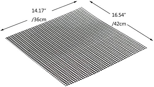 AGreenway Parrillas Barbacoa Parrilla Reutilizable y Cortadora Parrilla Antiadherente Parrilla Horno - 2 Piezas (42 * 36 cm)
