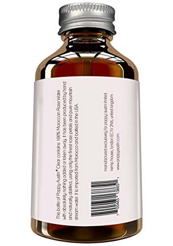 Agua de Rosa Pura Tónico Facial - Vegano, Cruelty-Free, Tónico Para la Piel Orgánico - Fabricado a Mano y de Origen Responsable - La Mejor, Triple Purificada, Agua de Rosas Marroquí, 120ml