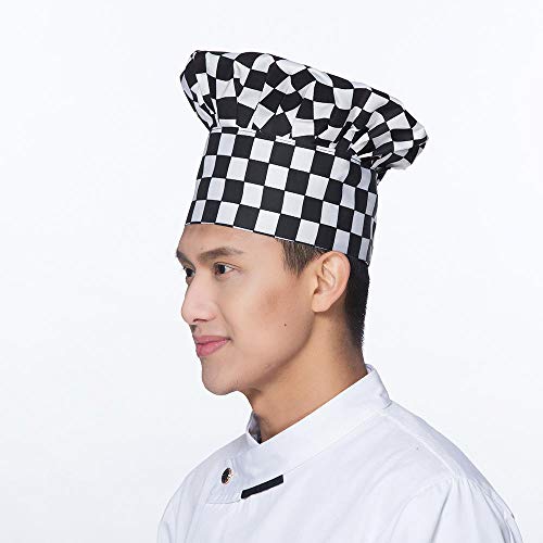 Aibccr Sombrero de Chef Sombrero de Trabajo Masculino Catering de Alimentos Cocina Sombrero de Tela de algodón Anti-Humo Uso de Cantina