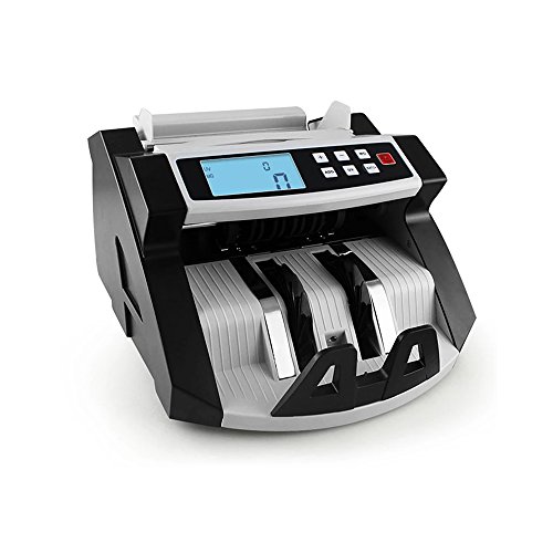 Aibecy Contador de billetes y Detector Automático Mostrador Máquina LCD Monitor con UV MG Falsificación para para Multi Moneda Efectivo Billete de Banco