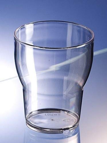 AIOS - Juego de 6 vasos apilables de policarbonato irrompible Roltex (250 ml a borde). Apta para lavavajillas. Ideal para el uso diario.
