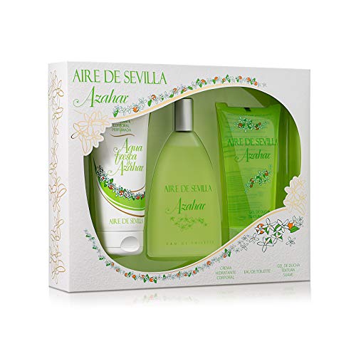 Aire de Sevilla Set de Belleza Edición Azahar - Crema Hidratante Corporal, Eau de Toilette, Gel Exfoliante