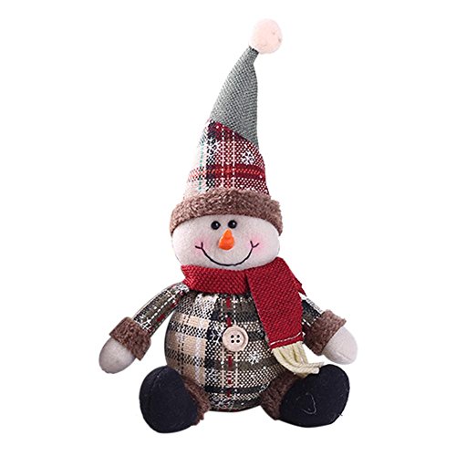 AITOCO Muñeca de la decoración de la Navidad, Estilo Encantador de Santa/Snowmen/Elk para el árbol de Navidad Que cuelga o el Regalo del niño