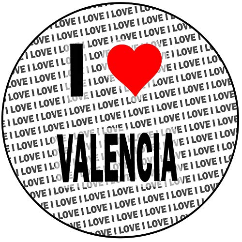 AK Giftshop I Love Valencia - Decoración Redonda para Tartas (20 cm)