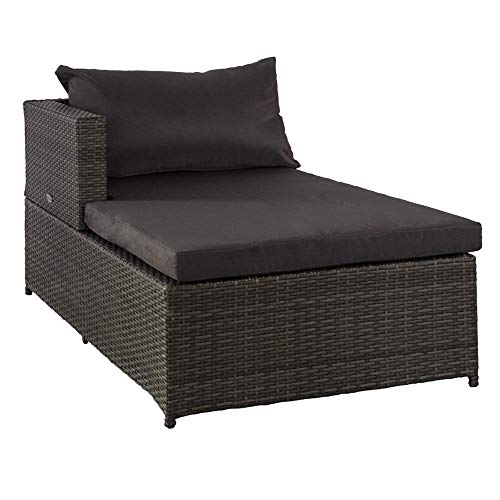 Aktive 61007 Rinconera sofá chaise long y mesa jardín, Multicolor