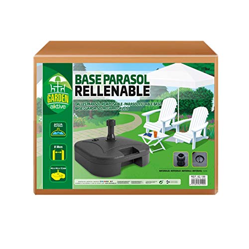 Aktive 62200 - Soporte de plástico rellenable para sombrillas 20 kg Garden