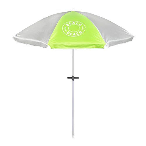 Aktive 62210 - Sombrilla playa 180 cm Pincho integrado y Protección UV 50 Verde Beach