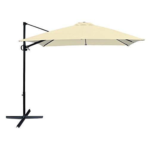 AKTIVE Garden 53895 Parasol excéntrico Roma, crema mástil aluminio