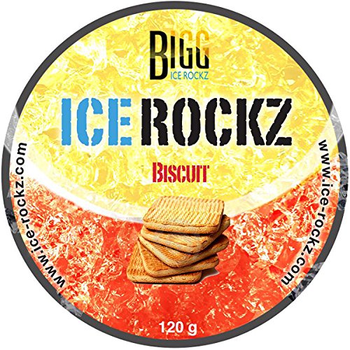 Aladin Bigg Ice-Rockz Biscuit – Sustituto de Tabaco para cachimba, sabor a galleta, 120 g – Shisha – Hookah – Pipa de agua