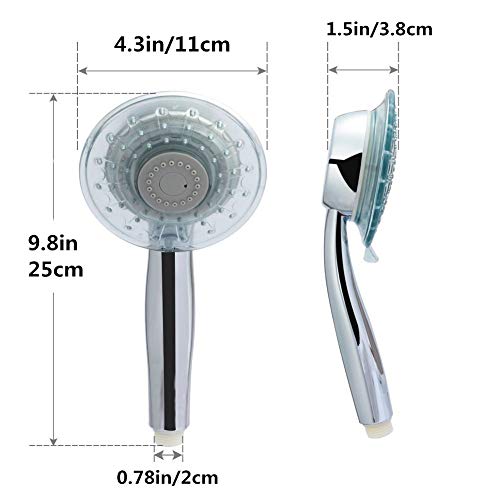 alcachofa ducha led, ZSZT cambia los colores de la cabeza de ducha 7 gradualmente cambiando
