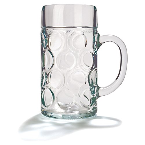 alemán cerveza Stein de cristal 2 pinta | Classic jarras de cerveza, tazas de cerveza, cerveza Steins | jarras de cerveza de cristal 2 pinta