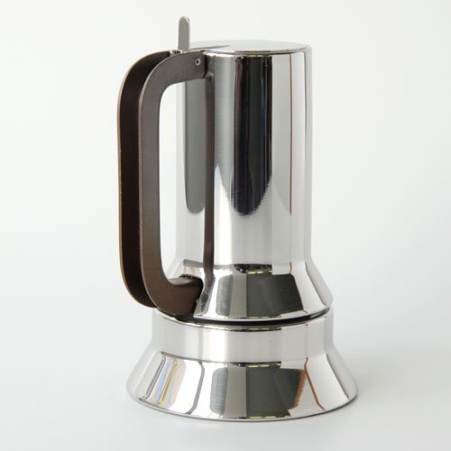 Alessi 9090/3 - Cafetera italiana de acero inoxidable brillo 18/10 con base magnética