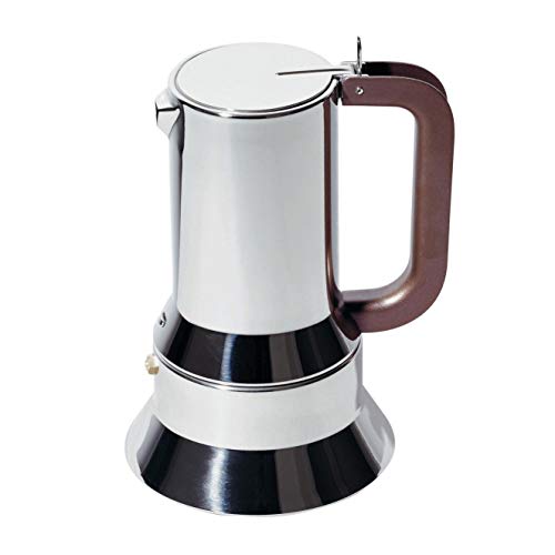 Alessi 9090/M Cafetera de Diseño de Acero Inoxidable, 10 Tazas