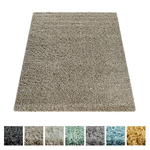 Alfombra De Pelo Largo, Shaggy para Salón, Suave Mullida Duradera Resistente, tamaño:160x220 cm, Color:Beisbolario