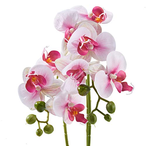 Alicemall 33cm Flor Artificial orquídea de Seda Phalaenopsis en Maceta