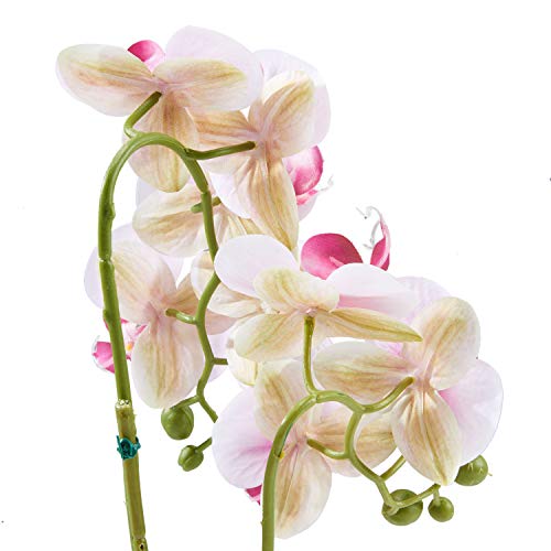 Alicemall 33cm Flor Artificial orquídea de Seda Phalaenopsis en Maceta