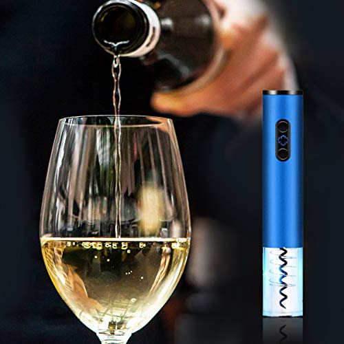 ALIKEY Sacacorchos Eléctrico nalámbrico profesional Caja de regalo recargable automática Kit de caja de vino regalo accesorios de vinoabre-botellas-Azul