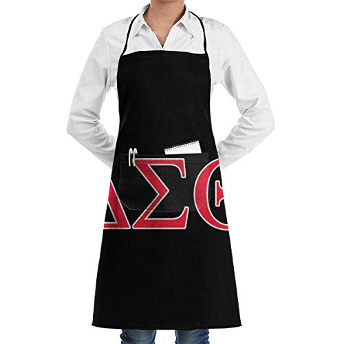 AllenPrint Kitchen Apron,Delantal De Jardinería Delta Sigma Theta, Delantales Modernos De Cocina para Regalos del Día De La Madre En El Hogar,52x72cm