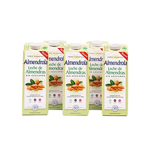 Almendrola - Bebida Vegetal de Almendras Sin Azúcar - Caja de 6 x 1L