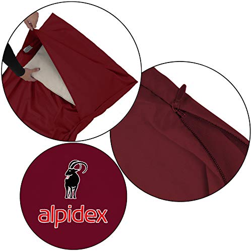 ALPIDEX Polialgodón Saco Sabana Forro de la Bolsa de Dormir Interior Ligero Viaje Camping, Color:Red Sunset