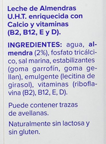 Alpro Central Lechera Asturiana Bebida de Almendra Sin Azúcar - Paquete de 8 x 1000 ml - Total: 8000 ml