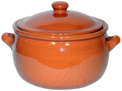 Amazing Cookware Olla para guisar con Capacidad de 5 litros, una Maravillosa Pieza de Cocina de Terracota Natural