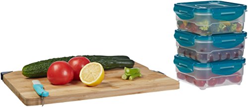 AmazonBasics: Juego de almacenamiento de comida de 3 unidades, 3 x 0,80 L