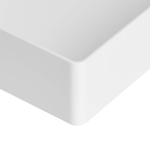 AmazonBasics Organizador de plástico, bandeja para accesorios, blanco