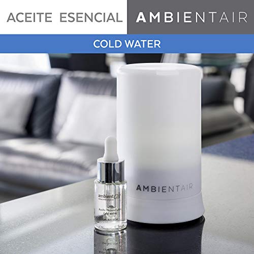 Ambientair. Aceite perfumado hidrosoluble 15ml. Aceite hidrosoluble Cold Water, agua fría, para humidificador de ultrasonidos. Perfume de Cold Water para ambientador de vapor de agua. Aceite perfumado sin alcohol.