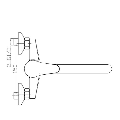 Ambrosiana sei14070000 - Grifo monomando con caño (cromado)