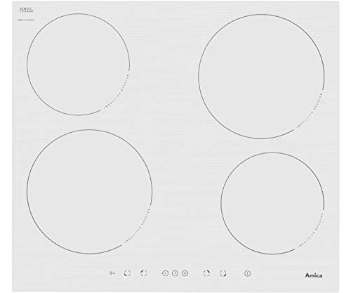 Amica 23548 Placa de inducción con 4 campos de calentamiento PI6140PWTU, Vidrio