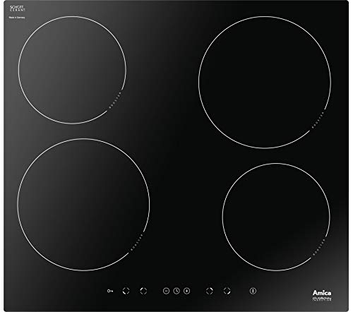 Amica 23551 Placa de inducción con 4 campos de calentamiento PI6508PLU, Vidrio