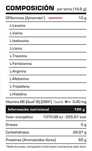 Aminoácidos Esenciales GFS AMINOS Powder Polvo, Cápsulas y viales - Fuerte Recuperador Muscular - Suplementos Deportivos - Vitobest (Wild Melon, 500g)