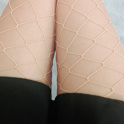 ANDIBEIQI 4 Pares Medias de Rejilla de Red Calcetines de Rejilla para Mujer Fishnet Tights Talla única