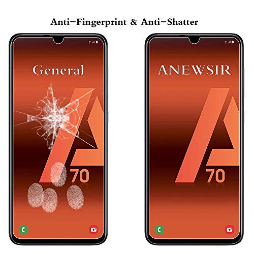 ANEWSIR [2 Pack Protector de Pantalla para Samsung Galaxy A70 Cristal Templado Samsung Galaxy A70 [9H Dureza] [Alta Definicion]