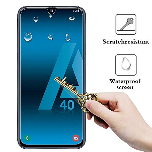 ANEWSIR Protector de Pantalla para Samsung Galaxy A40,[2 Pack] Cristal Templado Samsung Galaxy A40 [9H Dureza] [Alta Definicion]