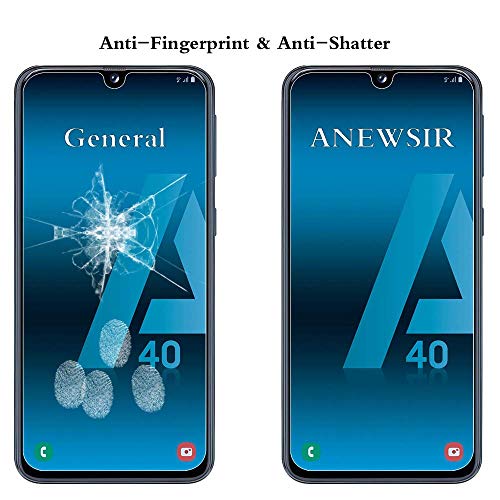 ANEWSIR Protector de Pantalla para Samsung Galaxy A40,[2 Pack] Cristal Templado Samsung Galaxy A40 [9H Dureza] [Alta Definicion]