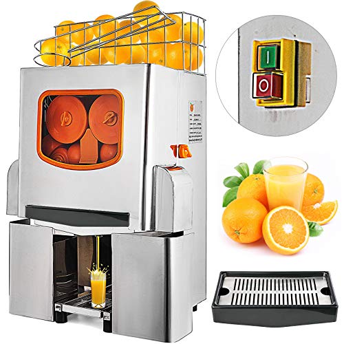 Anhon Exprimidor de Naranjas, 120 W, Máquina Automática Comercial Naranja, 20 Naranjas/Min, Exprimidor Naranjas Profesional, Acero Inoxidable de Grado Alimenticio, Maquinas de Zumo de Naranja