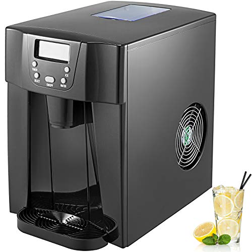 Anhon Máquina para Hacer Hielo Portátil 3 en 1, Dispensador de Hielo y Pantalla LCD, Máquina de Escamas de Nieve, de Color Negro, 185 W, Máquina Hielo Doméstica 2 L para Familias Cafeterías Fiestas