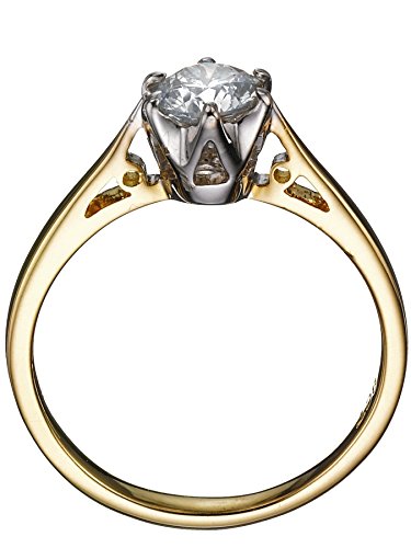 Anillo de oro amarillo con diamante natural de 1 / 3ct premium calidad_11,5