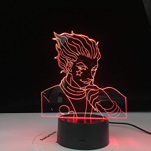 Anime Hunter X Decor Light 3D Illusion Lámpara Hisoka Gadgets Niños Night Light Gift Led Touch Sensor Colorful Bedroom Night Light