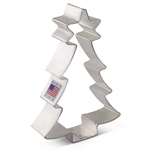 Ann Clark Cookie Cutters Cortador de galletas árbol de Navidad con estrella - 11,4 cm