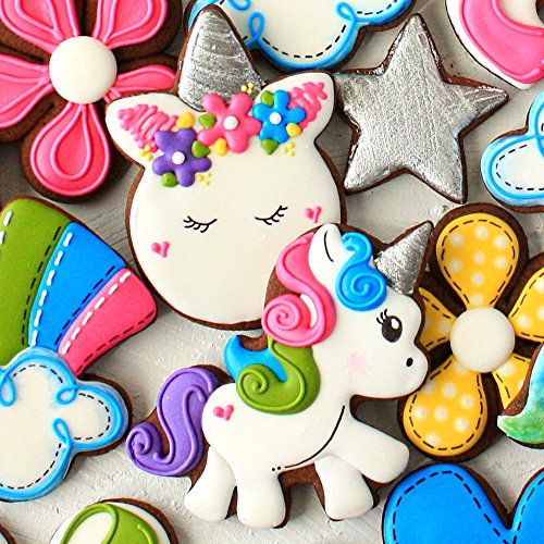 Ann Clark Cookie Cutters Cortador de galletas cara de unicornio - 10 cm - Acero fabricado en EE. UU.