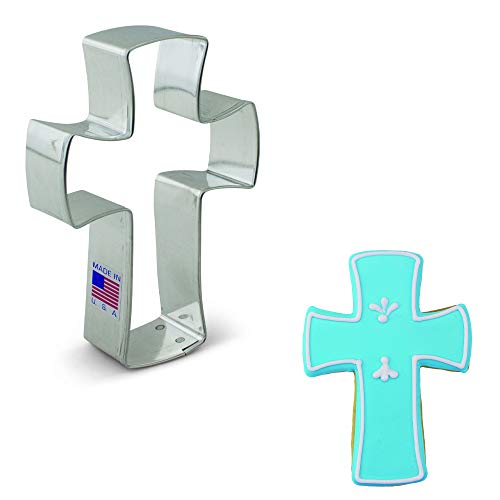 Ann Clark Cookie Cutters Cortador de galletas cruz cristiana - 11,5 cm - Acero fabricado en EE. UU.