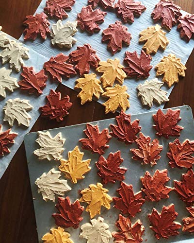 Ann Clark cortadores de galletas, 3 piezas de hojas de arce cortador de galletas con libro de recetas, 2.25 pulgadas 3.25 pulgadas y 4 pulgadas hojas de arce