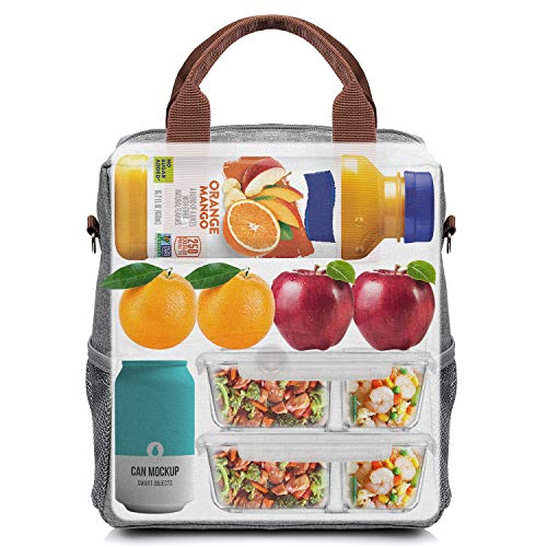 Anpro Bolsa Porta Alimentos,Bolsas Térmicas Comida,Bolsa Nevera para Almuerzo, Trabajo,Playa,Vajilla de Exterior y Picnic, Oficina,Viaje,Bolso Playa Alimiento para Hombre,Mujer,Ninos