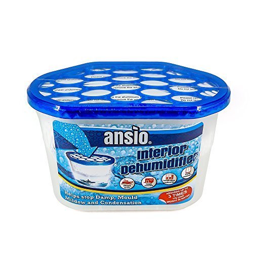 ANSIO Deshumidificador Interior, removedor de condensación, Absorbente de Humedad Moho, Humedad en el hogar, Cocina, Armario, Dormitorio, Caravana, Oficina, Garaje, sótano 500 ml, Paquete de 5