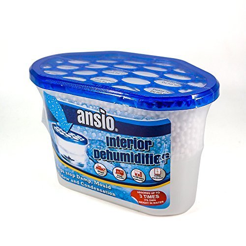 ANSIO Deshumidificador para interiores, removedor de condensación, absorbente de humedad,humedad, moho, humedad en el hogar, cocina, dormitorio, caravana, oficina, garaje, sótano 500 ml, paquete de 10