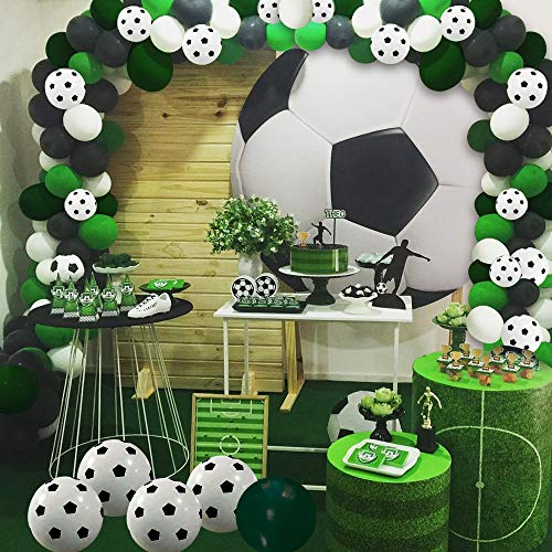 APERIL Globos Verde Blancos Negros Fútbol Globo Kit de Guirnalda 94 Globos Arco Globos de Helio para 1 Año Selva Fiestas de cumpleaños Niño Baby Shower Aniversario Decoración de Boda Globos Comunion